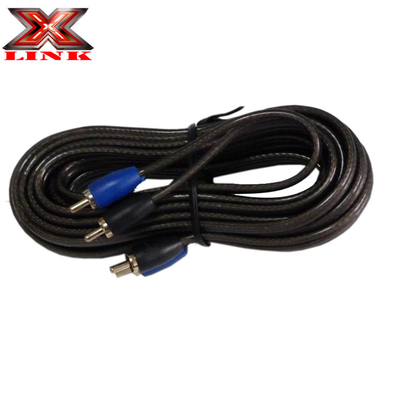 Konduktor Tembaga Telanjang Mobil Audio Interconnect Kabel Audio RCA yang diputar untuk Sistem Suara