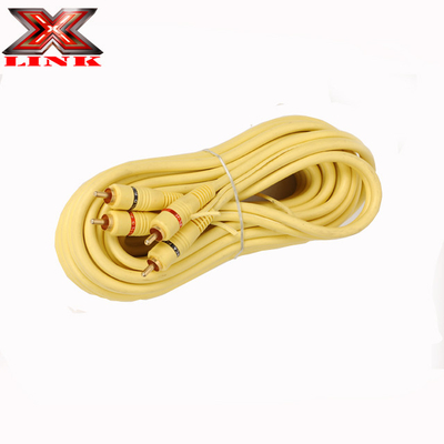Plating Emas 2 RCA Kabel Audio laki-laki ke laki-laki Untuk Speaker Stereo Atau Subwoofer Konektor Tipe Tidak ada