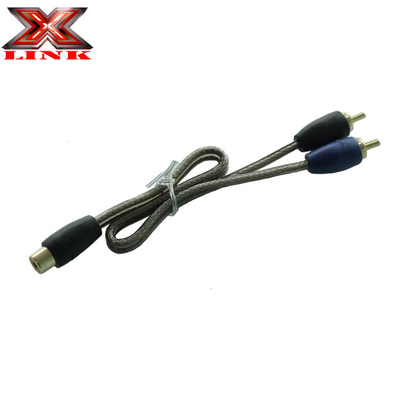 Male-Male 2-Channel Twisted Pair RCA Interconnect Cable Material tembaga untuk sistem audio