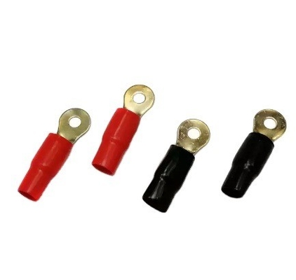 1/0 AWG Tined Copper Lugs Ring Terminals Connectors With Heat Shrink