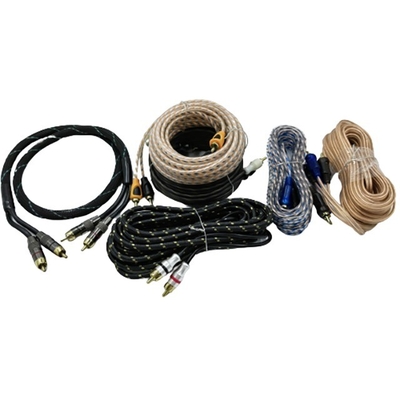 5.5mm Diameter Luar PVC Jacketed Mobil Audio RCA Kabel 2M-2M untuk Kinerja High End