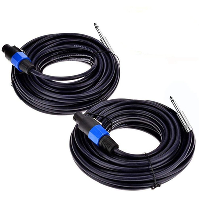 Twist Lock 2 Conductor Speaker Kabel Profesional 50FT Panjang untuk Aplikasi Audio