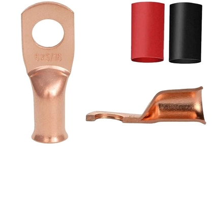 Terminal cincin tembaga berkapasitas tinggi untuk ujung kabel baterai AWG 2 4 6 8 10 Gauge