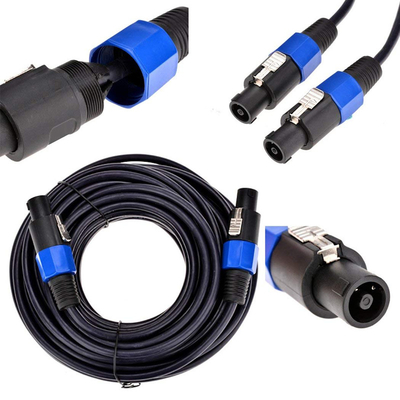 Twist Lock 2 Conductor Speaker Kabel Profesional 50FT Panjang untuk Aplikasi Audio