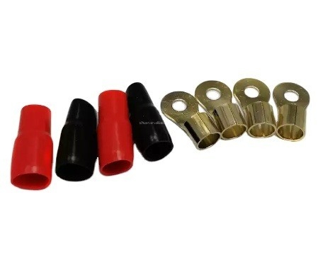 Terminal cincin tembaga berkapasitas tinggi untuk ujung kabel baterai AWG 2 4 6 8 10 Gauge