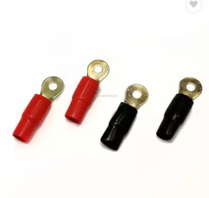 Terminal cincin tembaga berkapasitas tinggi untuk ujung kabel baterai AWG 2 4 6 8 10 Gauge