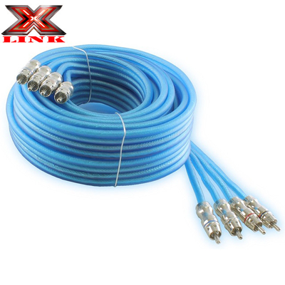 Plating Emas 2 RCA Kabel Audio laki-laki ke laki-laki Untuk Speaker Stereo Atau Subwoofer Konektor Tipe Tidak ada