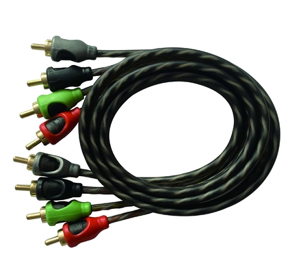 Kabel Audio OFC 100% Tembaga Konduktor 2 Saluran RCA untuk Koneksi Audio Mobil dan Rumah