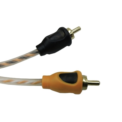 Orange Isolation 5.2 Meter 17 Feet Twisted RCA Kabel AV Untuk Audio Mobil Fleksibel
