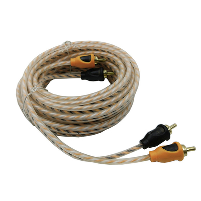 Orange Isolation 5.2 Meter 17 Feet Twisted RCA Kabel AV Untuk Audio Mobil Fleksibel