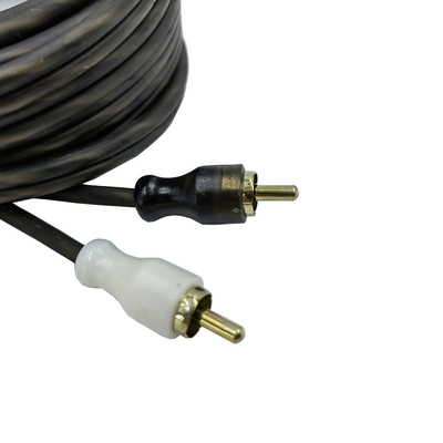 Orange Isolation 5.2 Meter 17 Feet Twisted RCA Kabel AV Untuk Audio Mobil Fleksibel