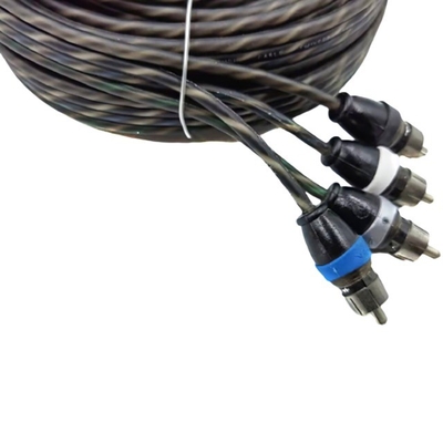Orange Isolation 5.2 Meter 17 Feet Twisted RCA Kabel AV Untuk Audio Mobil Fleksibel