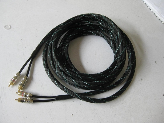 Kabel RCA Tembaga Bebas Oksigen PVC tahan lama untuk Interkoneksi Audio Mobil