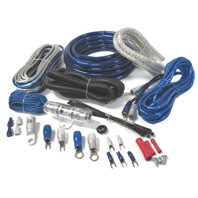 PVC Jacket 0 4 8 10awg Gauge Auto Car Amp Amplifier Wiring Kit dengan Jenis Konektor RCA