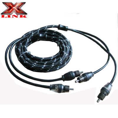 17ft 2-Channel RCA Audio Interconnects Kabel Gold Connector Warna dan pengurangan kebisingan
