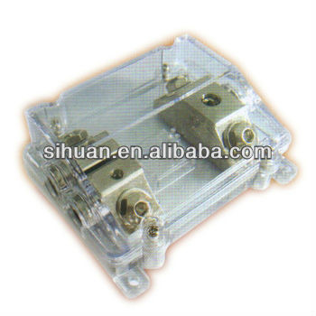 Compact 12V Mini ANL AFS Fuse Holder untuk Car Boat Audio System Konektor Plating Emas