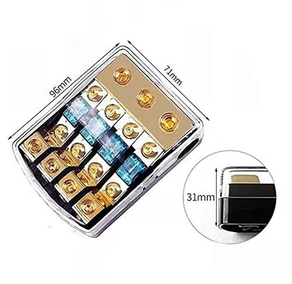 Compact 12V Mini ANL AFS Fuse Holder untuk Car Boat Audio System Konektor Plating Emas