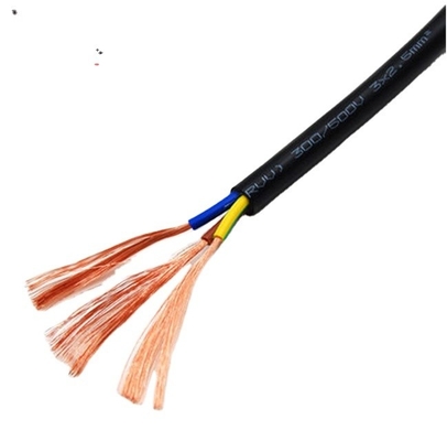 4 Konduktor Industrial RVV Wire Kabel PVC Lapisan Tembaga untuk Mobil Solar RV Inverter