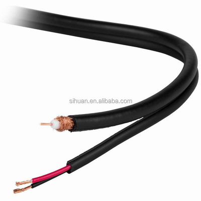 20 AWG Solid Copper RG-59 Coaxial CCTV Cable dengan BNC Connector dan 18/2 Power Cable