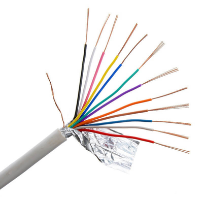 22 AWG 4 Konduktor Stranded Shielded Plenum Cable untuk keamanan/alarm/kontrol akses