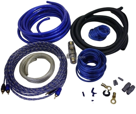 8 Ga Ofc CCA 100% Pria-pria Speaker Mobil Audio Kabel Amplifier Subwoofer Instal Kit Konduktor Bare Tembaga Hitam/biru/merah