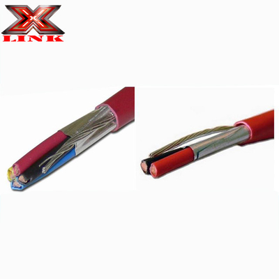 24AWG Stranded CCA Copper Shielded Security Cable untuk Alarm Kebakaran dalam Konstruksi
