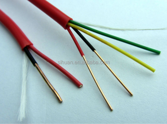 CCA 18 AWG 2/C Solid FPLR Kabel Alarm Kebakaran 1000 Ft Red Copper Conductor Shielding