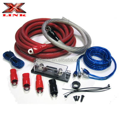 Gold Connector Twisted Pair 0 4 8 GA AWG OFC CCA Mobil Auto Audio Amplifier Amp Instalasi Kabel Kit untuk Speaker Mobil