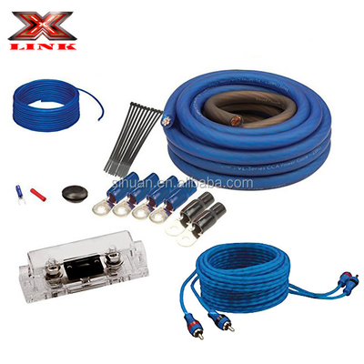 Gold Connector Twisted Pair 0 4 8 GA AWG OFC CCA Mobil Auto Audio Amplifier Amp Instalasi Kabel Kit untuk Speaker Mobil