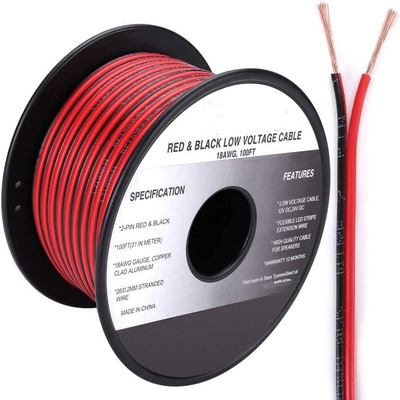 Fleksibel Wire Ext 2pin 2 Warna Kabel Merah Hitam untuk LED Strip Ekstensi Kabel Listrik