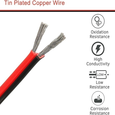 Fleksibel Wire Ext 2pin 2 Warna Kabel Merah Hitam untuk LED Strip Ekstensi Kabel Listrik
