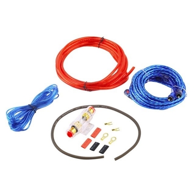 Kabel Daya Koneksi Pria-Lelaki 8 GA Kit Pengkabelan Amp Mobil dengan Konduktor Tembaga Telanjang dan Kabel CCA/OFC