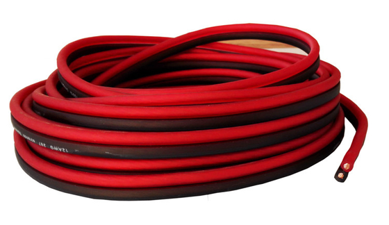 Fleksibel 12ga OFC Tembaga Audio Speaker Wire dengan Soft PVC Jacket dan Konektor Emas