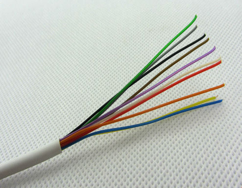 Konduktor Tembaga Telanjang 2c 4c 8c 12c 20c Kabel Alarm Kebakaran Stranded dengan Isolasi PVC
