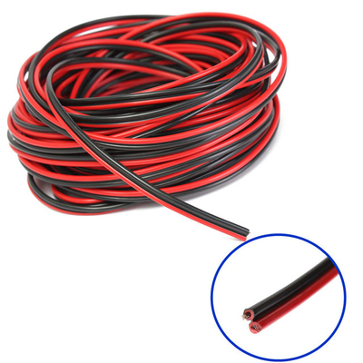 Professional Grade 16 Gauge CCA OFC Speaker Wire dengan Jacket PVC dalam warna merah dan hitam