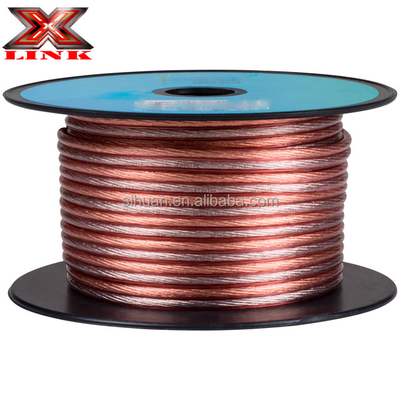 Professional Grade 16 Gauge CCA OFC Speaker Wire dengan Jacket PVC dalam warna merah dan hitam