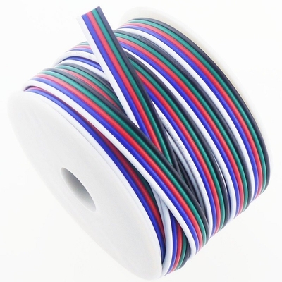 Kabel ekstensi kawat fleksibel untuk pita LED 1618 Gauge Jaket PVC RGBW RGB 3pin 4pin