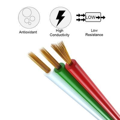 Kabel ekstensi kawat fleksibel untuk pita LED 1618 Gauge Jaket PVC RGBW RGB 3pin 4pin