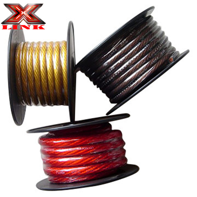 8mm 16mm Soft PVC Jacket Copper Conductor Power Cable untuk Low Voltage Car Audio