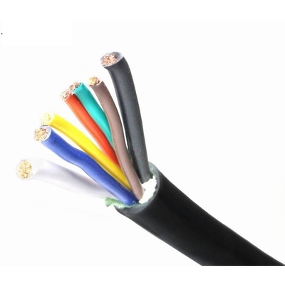 7 Core Black Jacket 5C Way Pin Trailer Lighting Cable dengan Konduktor Tembaga Annealed