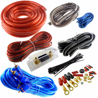 Kabel RCA OFC Tembaga 100% Gauge Asli untuk Audio Mobil Tegangan Rendah