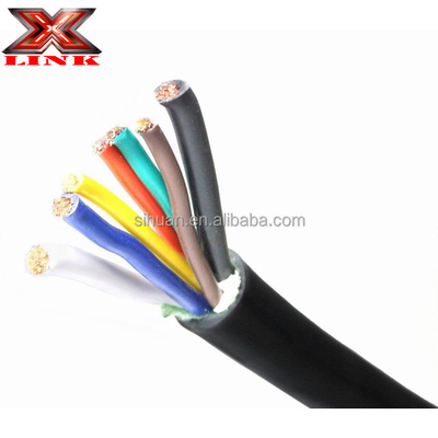 Kabel Trailer Konduktor Industri 7 10-12-14 AWG GPT Jaket PVC Lembut Kabel Kode Warna