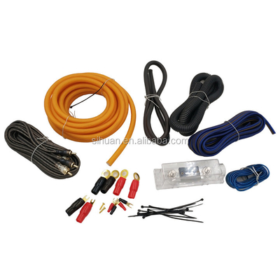 Kit pengkabelan amplifier audio mobil dengan pelindung yang tidak terlindung dan diameter luar opsional