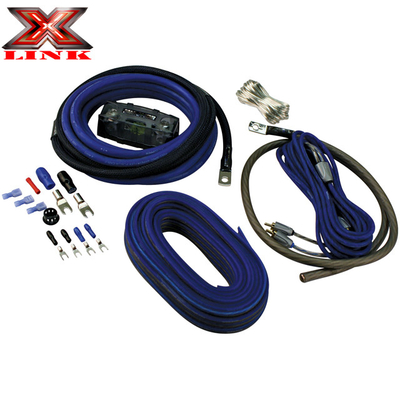 Kit pengkabelan amplifier audio mobil dengan pelindung yang tidak terlindung dan diameter luar opsional