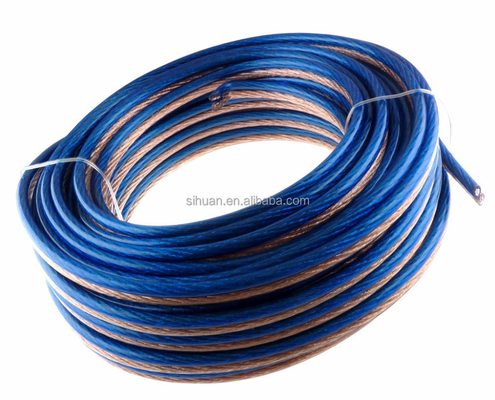 Jelas Fleksibel Mobil Audio Speaker Kabel transparan PVC Jaket 14 Awg