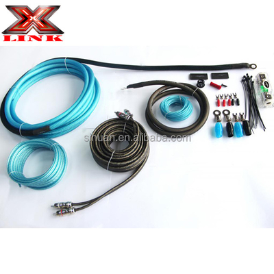 Kit Kabel Audio Mobil 4 8gauge yang dapat disesuaikan dengan Konduktor Tembaga Bare