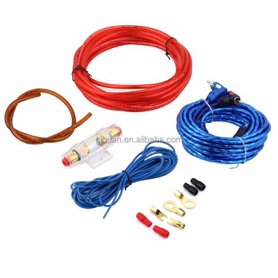 4/8 Gauge Car Amp Wiring Kit for Car Audio Conductor Material Tembaga Lapisan Aluminium