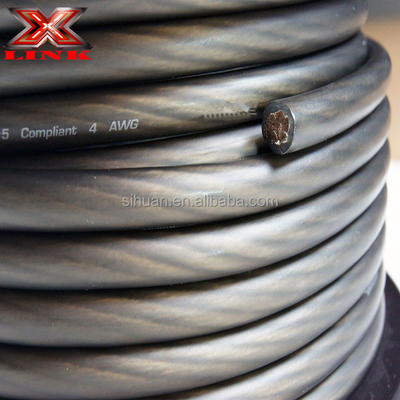 Soft PVC Jacket 1/0 Awg Kabel Daya untuk Mobil Audio Tembaga Konduktor 0 Gauge Ofc Wire
