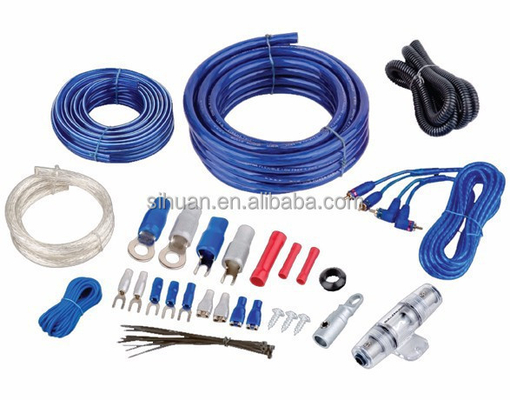 PVC Audio Tembaga Konduktor Speaker Wiring Kit 8 gauge
