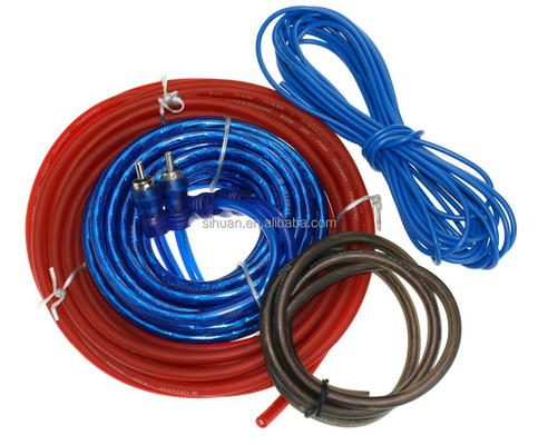 Warna kabel yang dapat disesuaikan dan konektor RCA CCA Car Amplifier Installation Wiring Kit